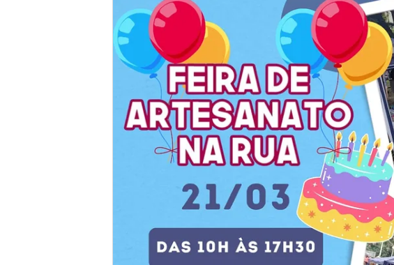 Edição comemora os seis anos do evento e o Dia do Artesão - 19 de março. Evento vai até as 17h30
