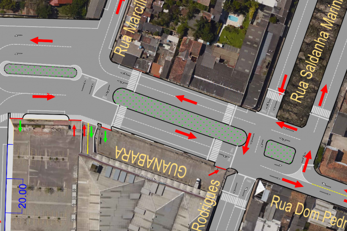 Alteração se inicia nesta terça-feira (7). Novo terminal de ônibus será na Praça Rio Branco, antiga passarela do samba