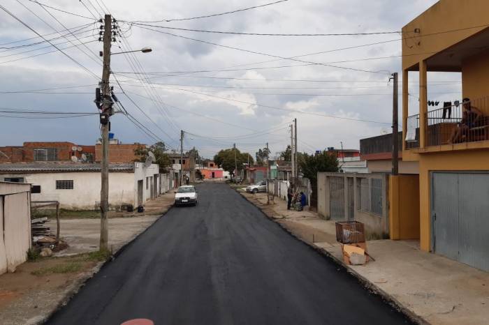 No Navegantes II, a via de 425 metros de extensão é toda pavimentada com asfalto