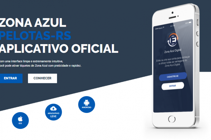 Secretaria de Transporte e Trânsito recomenda o uso do aplicativo Zona Azul, para diminuir o contato dos usuários com os parquímetros, o que contribui para o distanciamento pessoal seguro