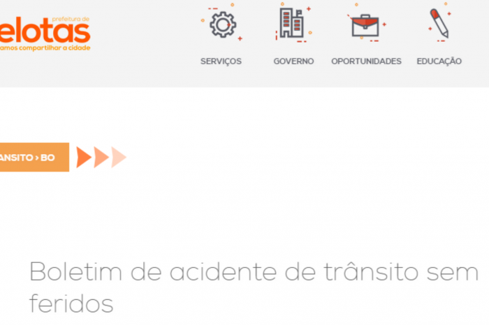 Site da Prefeitura possui espaço para protocolar situações de pequena proporção