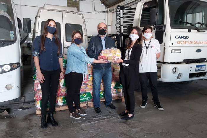 Porto 5 reverteu parte das vendas em cestas com gêneros alimentícios para famílias em situação de vulnerabilidade