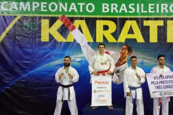 Fernando Marques alcançou o lugar mais alto do pódio no Campeonato Brasileiro de Karatê