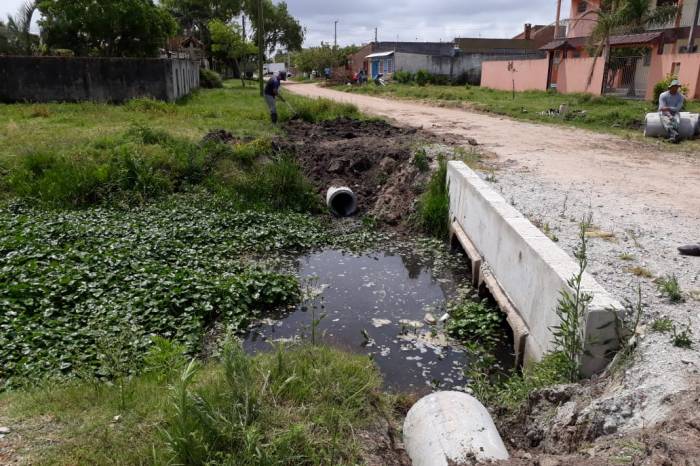 As obras de drenagem chegaram à rua 29