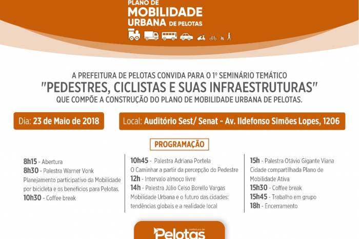 Trânsito de pedestres e ciclistas será debatido no encontro