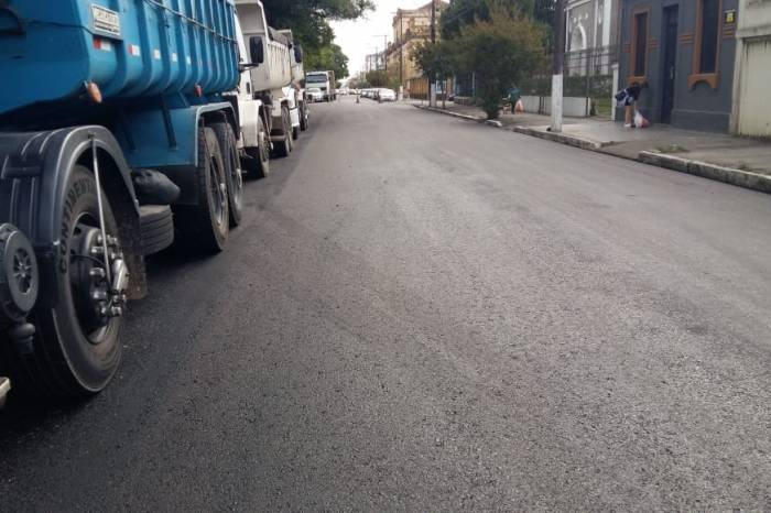 Secretaria de Planejamento e Gestão gerencia obra da nova pavimentação entre 15 de Novembro e Gonçalves Chaves