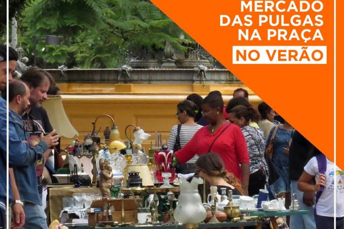 Nos sábados de janeiro e fevereiro, em que não chover, a feira de antiguidades, artesanato e brechó será realizada na principal praça de Pelotas
