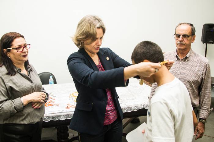 Nesta terça, medalhas foram entregues aos estudantes das escolas Núcleo Habitacional Dunas, Nestor Elizeu Crochemore e Bruno Chaves