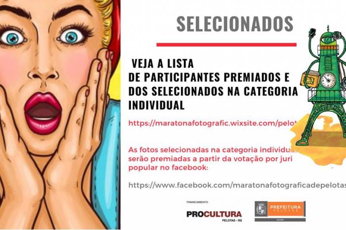 Votação encerra-se neste domingo (28), às 21h. Basta acessar https://www.facebook.com/maratonafotograficadepelotas/