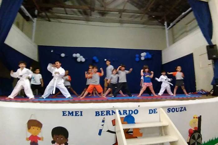 O projeto Taekwondo Inclusão Social - Quem Luta não Briga -  foi apresentado para 200 alunos da educação infantil