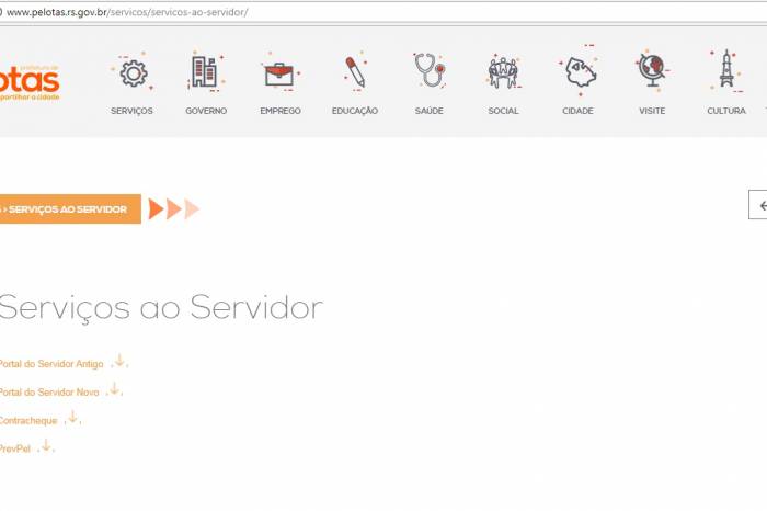 Documento deve ser acessado pelo Portal do Servidor Antigo
