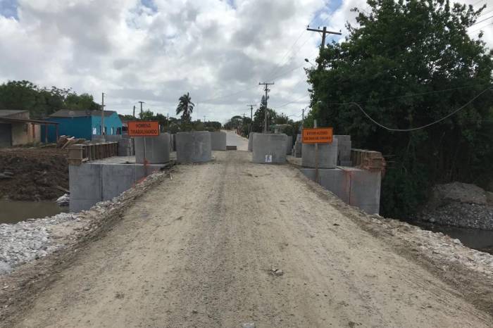 Nova estrutura, com aduelas de concreto, acompanha a requalificação da avenida Ildefonso Simões Lopes