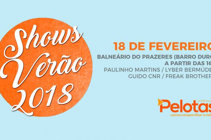 Apresentações serão nos balneários Santo Antônio e dos Prazeres