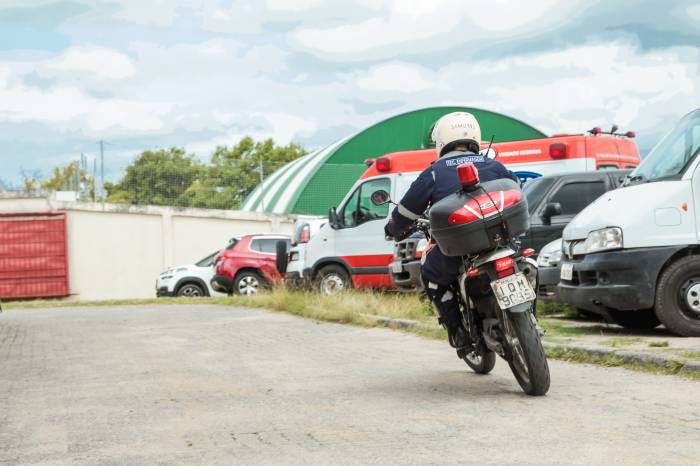 Veículo vai na frente das ambulâncias e faz o primeiro atendimento. Devido a problemas mecânicos, apenas uma das duas motocicletas estava em funcionamento