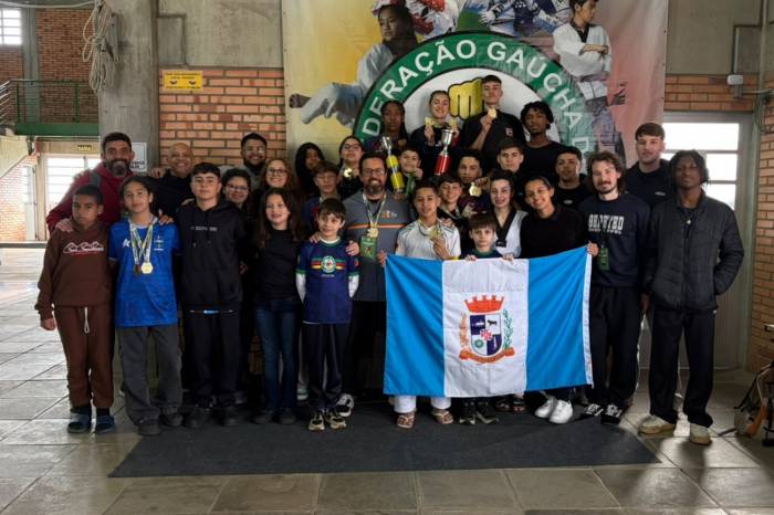 A delegação pelotense ainda conquistou o 3° lugar na categoria Kyorugi