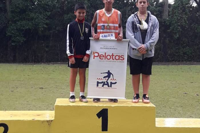 Alunos do Projeto Atletismo Pelotas disputaram o pré-mirim de atletismo em Novo Hamburgo