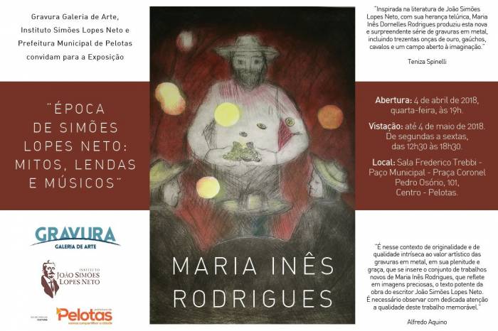 Artista plástica Maria Inês Rodrigues apresenta trabalho inspirado na obra do escritor pelotense