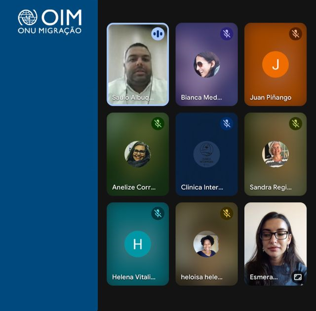A reunião virtual debateu o Plano Municipal de atenção aos Migrantes, Refugiados e Apátridas