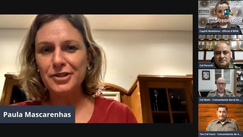Encontro on-line foi realizado pelo Comando Regional de Polícia Ostensiva Sul (CRPO-Sul)