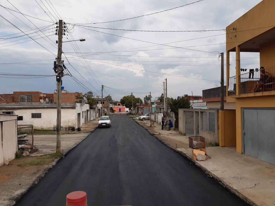 No Navegantes II, a via de 425 metros de extensão é toda pavimentada com asfalto