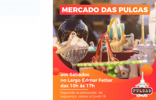 A feirinha de antiguidades estará sábado (9) no Largo do Mercado e, domingo (10), na Feira de Holos na Baronesa