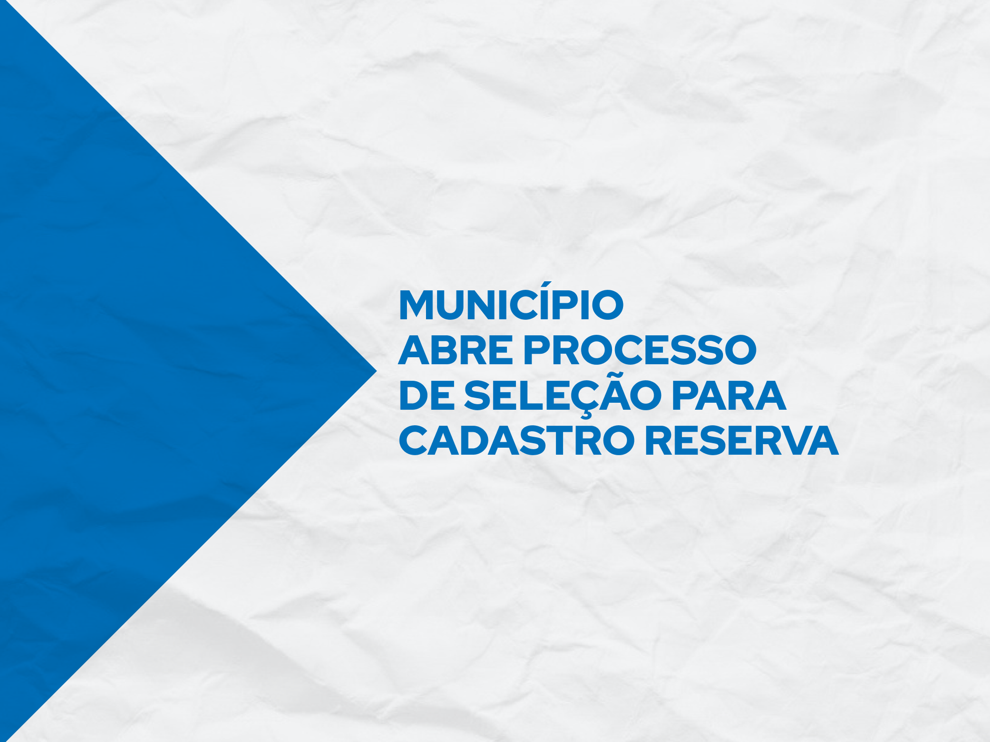 Edital de abertura contempla funções para atuação na SQA, SDR, Smed e SAS