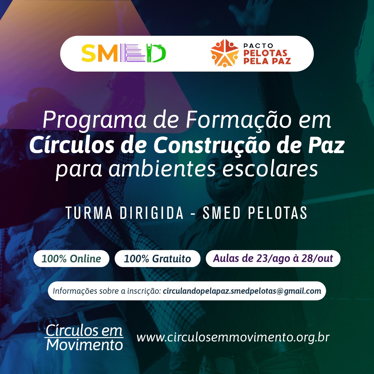 Capacitação é destinada a profissionais da Educação da rede municipal de ensino e inscrições podem ser feitas até dia 28