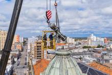Prefeitura articula a remoção do pináculo do Grande Hotel