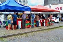 Mais de 4,5 toneladas de morango e pêssego são vendidas em uma semana