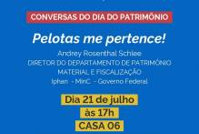Última Conversa do Dia do Patrimônio será dia 21