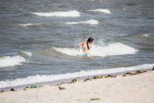 Pela segunda semana a Praia do Laranjal está própria para banho