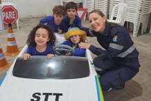 STT leva escolinha de trânsito e óculos simuladores à Expofeira