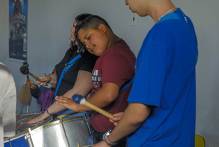 Projeto contemplado pela Pnab oferece oficinas de percussão