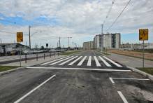 Avenida no parque Una conta com trecho de mão dupla