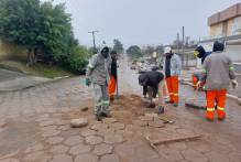 Secretaria de Obras faz reparos na Frontino Vieira e Pinheiro Machado