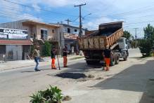 Prefeitura recupera trechos de importantes vias do Areal e Três Vendas