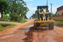 Município intensifica a recuperação de estradas na zona rural