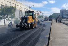 Prefeitura conclui reperfilagem em trecho da Praça Cipriano Barcelos