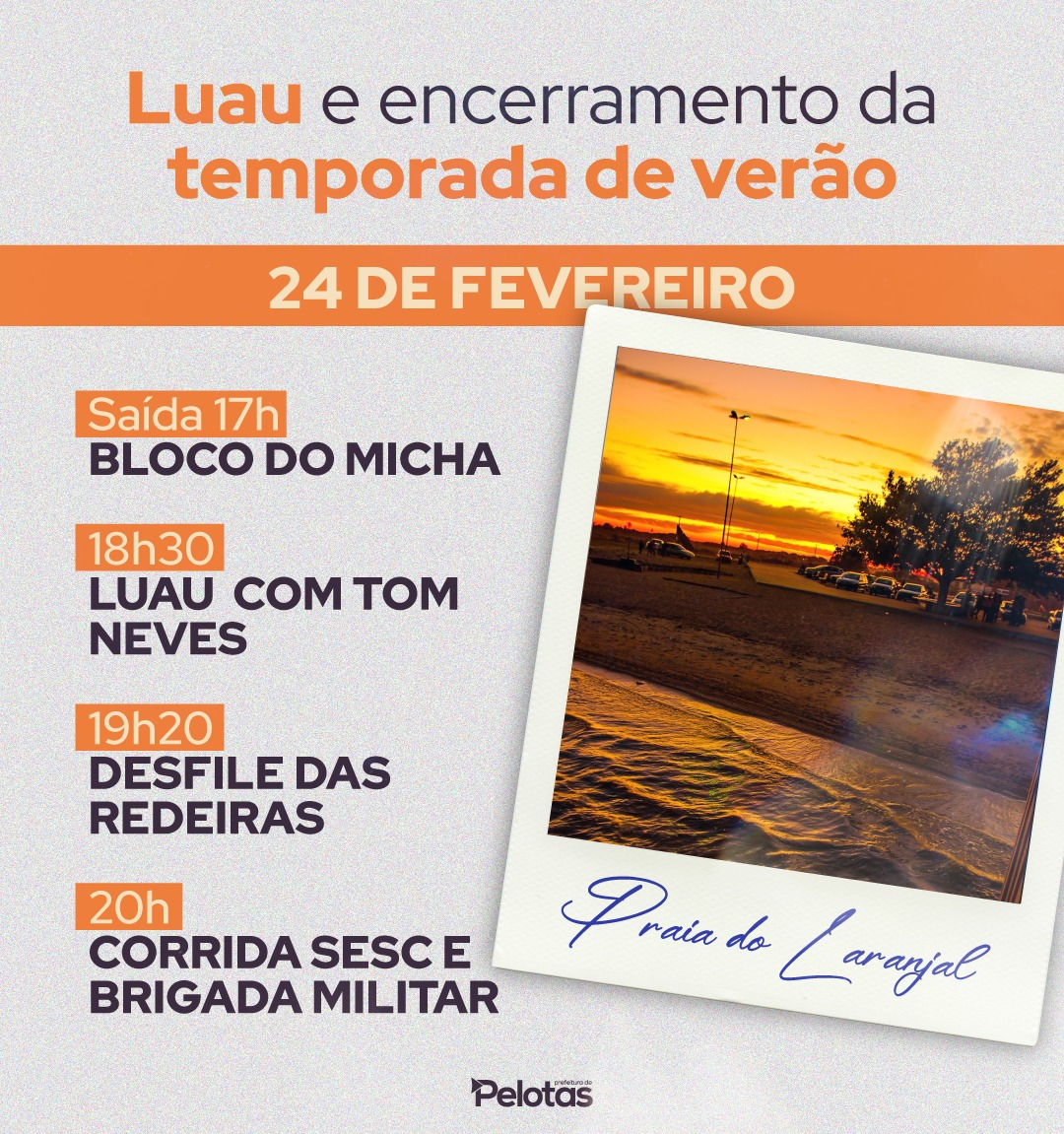 Luau, Carnaval, desfile de moda, música e corrida integram a programação