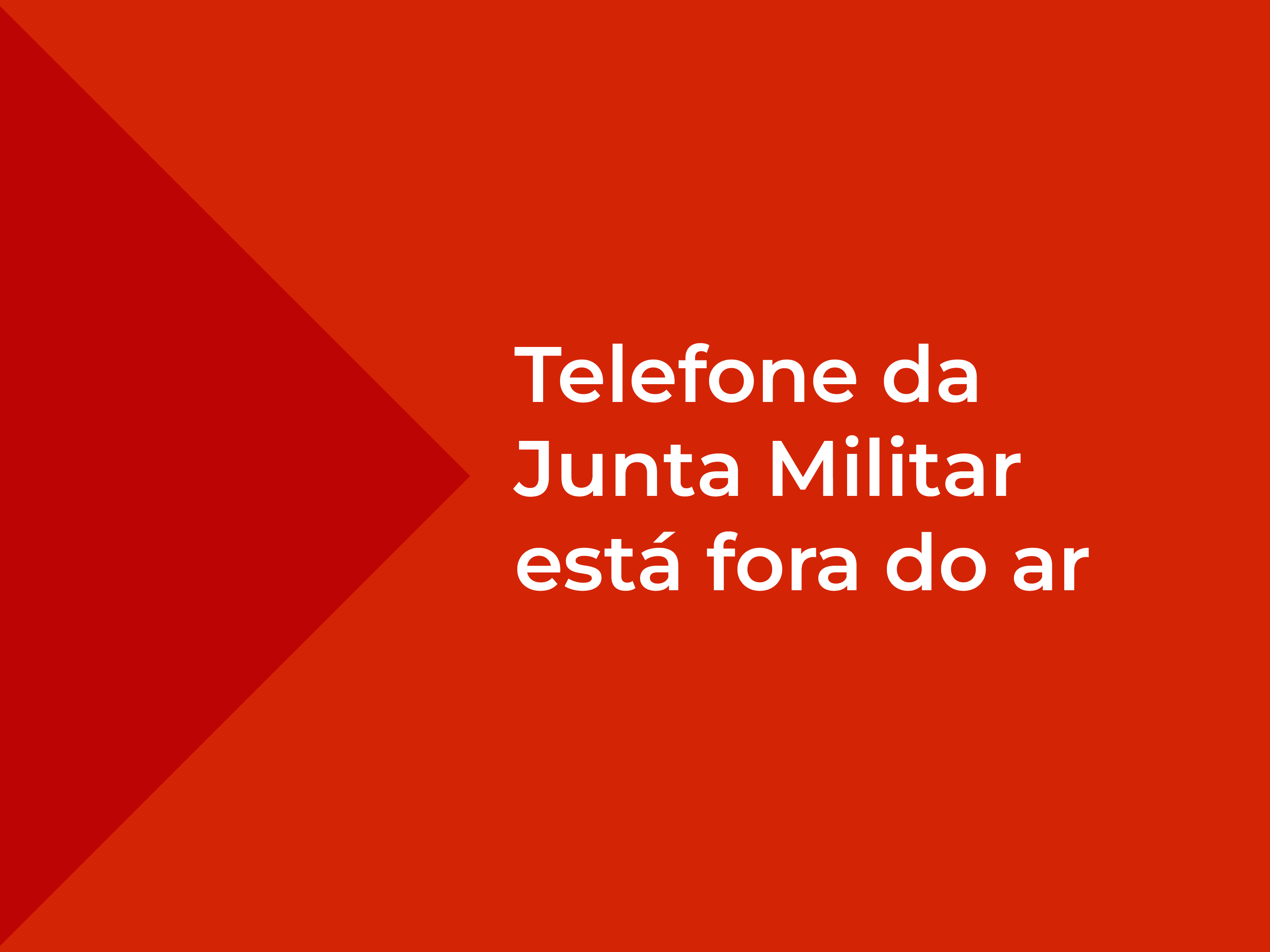 O número 32257400 está fora do ar por tempo indeterminado
