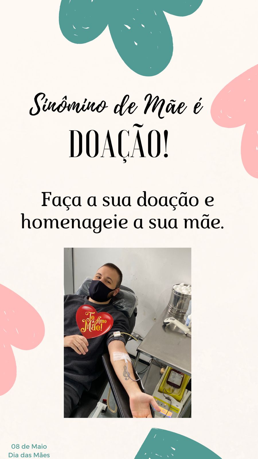 Na semana das mães, o Hemocentro de Pelotas lança campanha "Sinônimo de Mãe é doação”, e convida todos a prestarem uma homenagem através do ato de doar