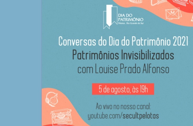 Sábado (7) é o último dia de inscrição para participar do Dia do Patrimônio 2021, que ocorrerá em 13, 14 e 15 de agosto