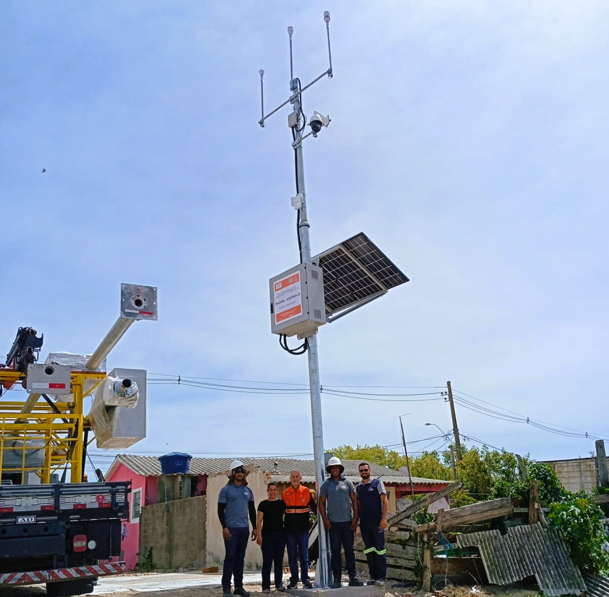 É a primeira do tipo no município. Previsão de que entre em operação até o fim do ano, promovendo avanços em termos de proteção nos casos de eventos climáticos extremos