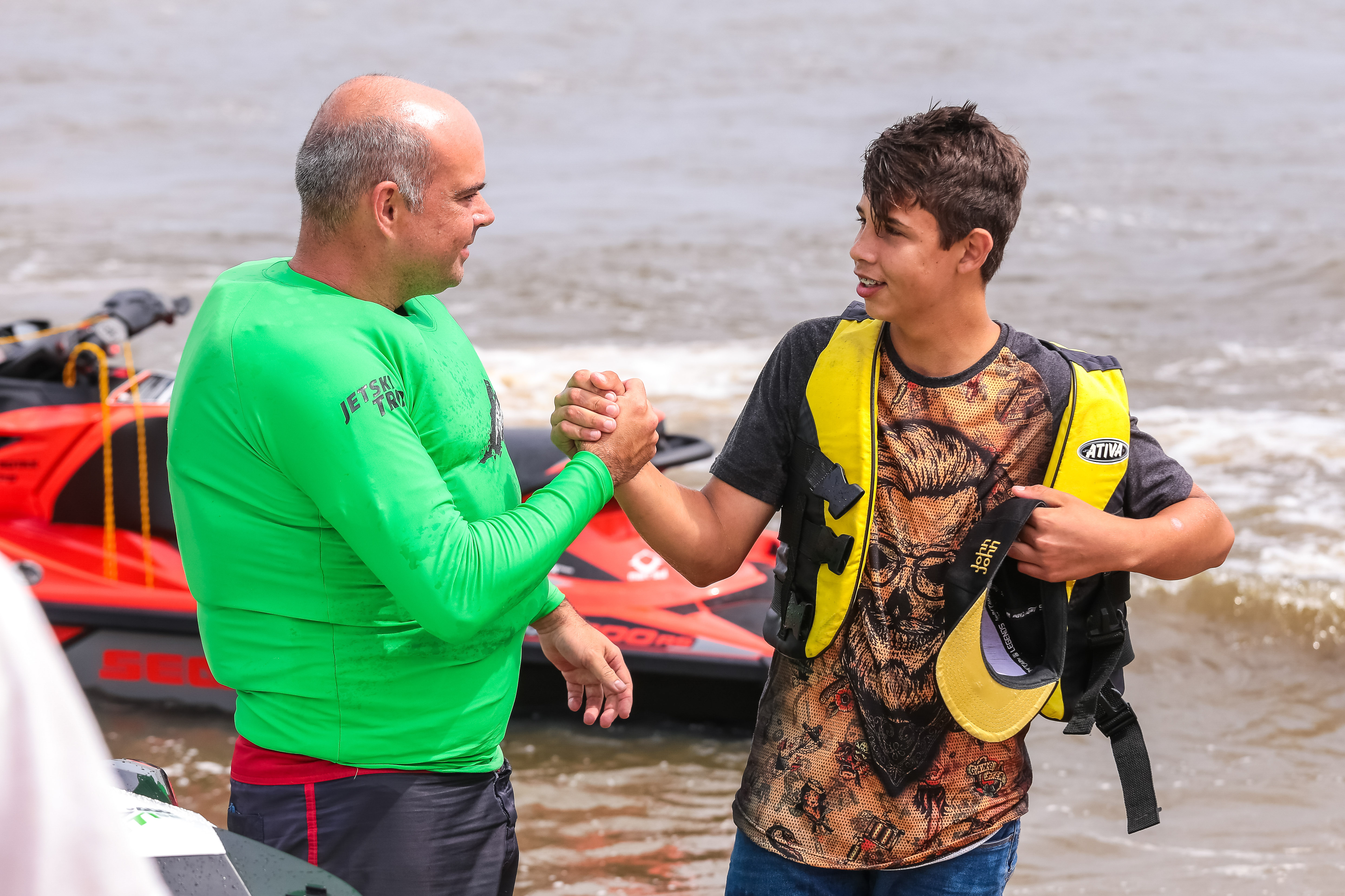 O passeio na Lagoa dos Patos foi durante o 1º Arrancadão Jetski Trip