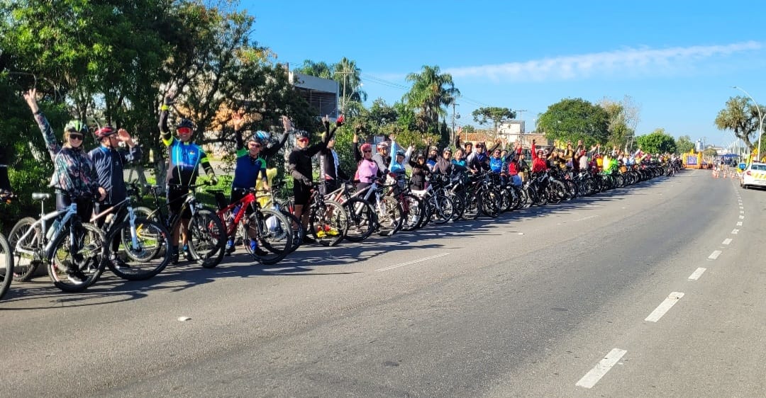Passeio ciclístico fortaleceu movimento a favor da conscientização sobre a responsabilidade de cada um no trânsito