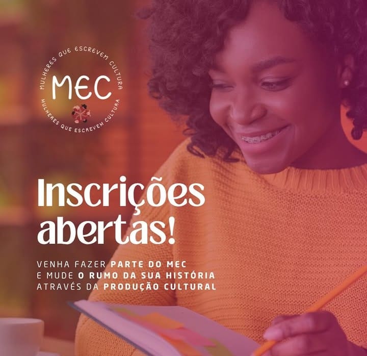 "Mulheres que Escrevem Cultura (MEC)" é voltado a mulheres cis, trans e travestis. Gratuito e com certificado, curso também terá espaço kids