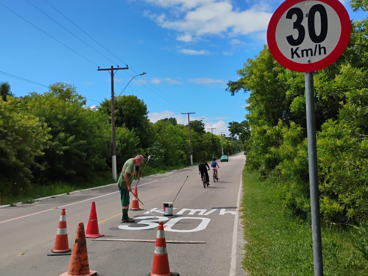 Nesta sexta, a ação foi em uma avenida de fluxo intenso, no Laranjal