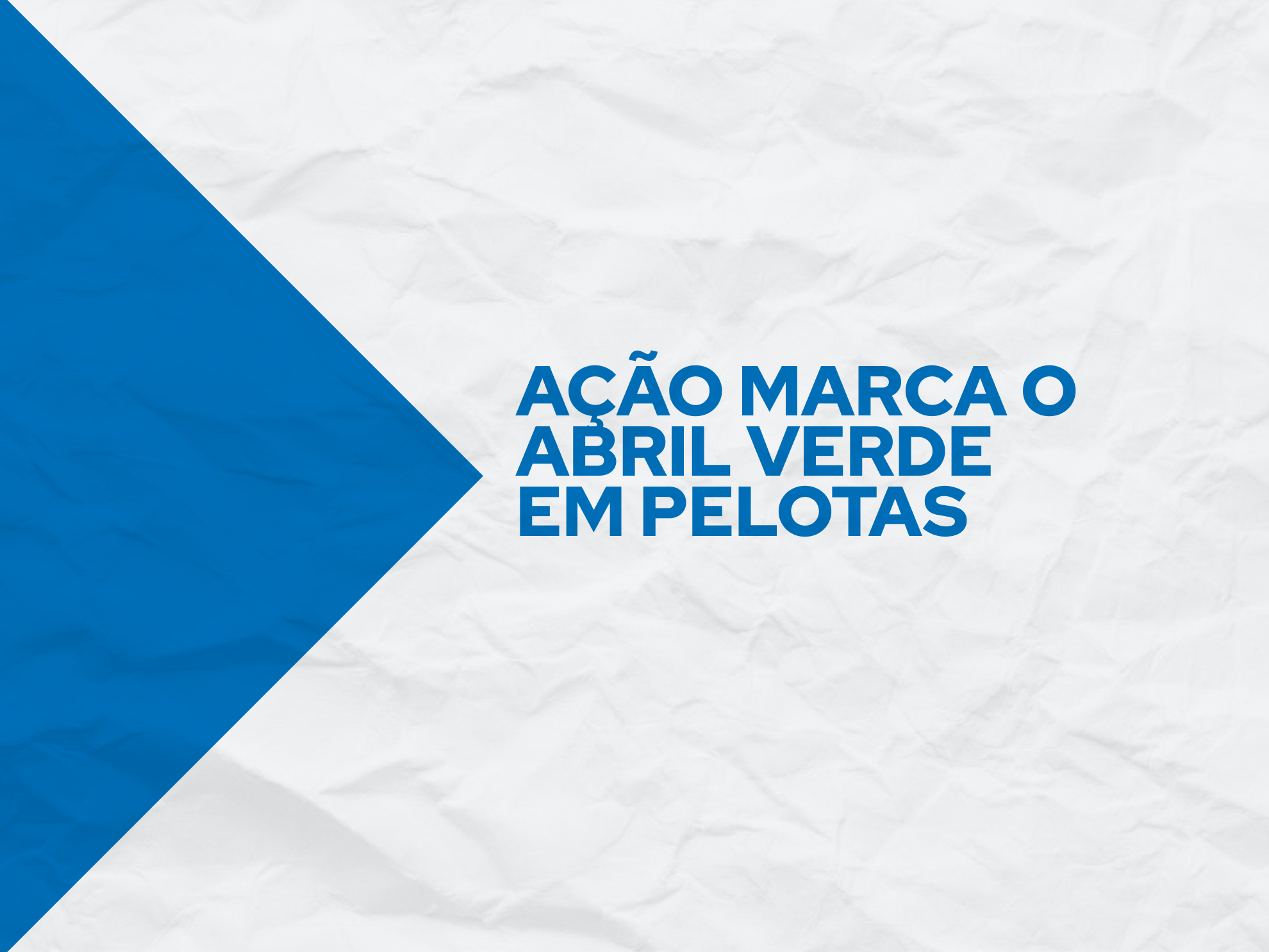 Prefeitura prepara programação aberta ao público, na praça Rio Branco, junto à antiga Estação Férrea, em alusão à segurança e saúde no trabalho
