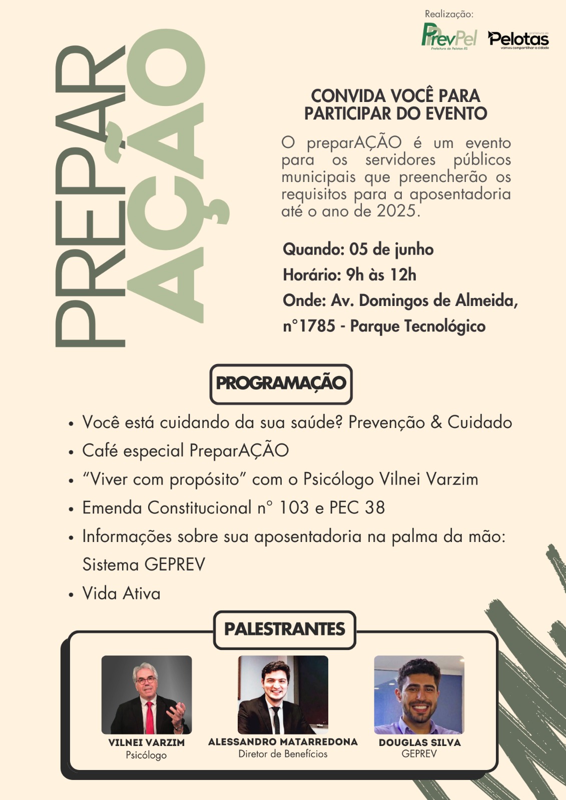 Prefeitura e Prevpel convidaram 71 funcionários públicos para evento de quarta-feira (5) no Parque Tecnológico com diversas palestras e lançamento de aplicativo