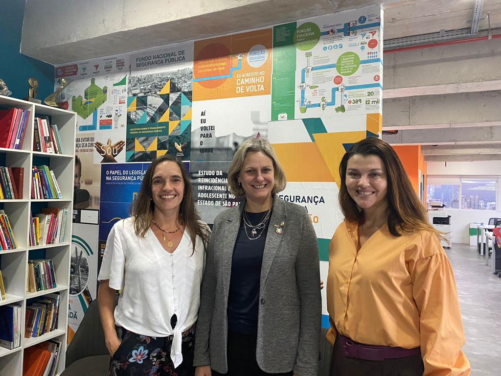 Em reunião com representantes do Instituto Sou da Paz, também foram compartilhadas novas ideias de ampliação do Pacto Pelotas pela Paz